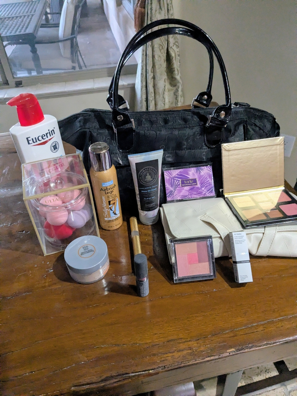 Black Caboodle Envy Makeup Bag & Addl Makeup Brush Holder With Beauty Bundle